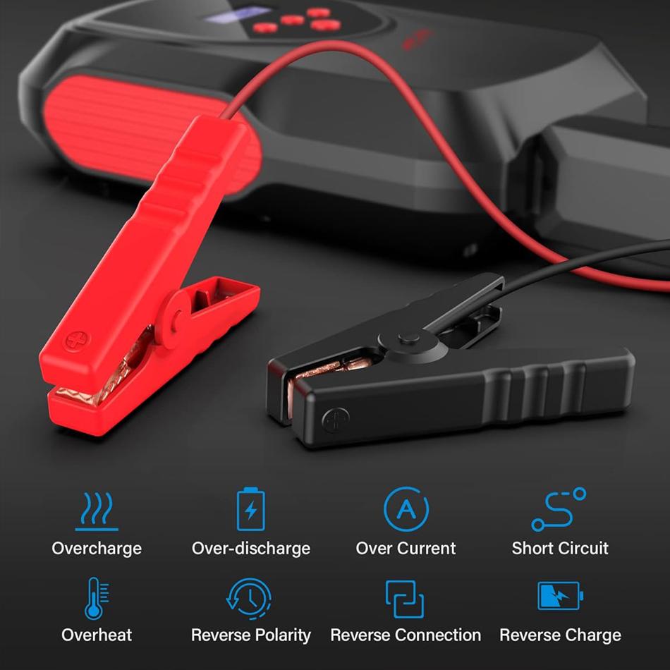 Автомобильный стартер Power Bank 1600A Автомобильное зарядное устройство для аварийного аккумулятора Пусковое устройство Jump Start Автомобильные аксессуары