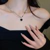Kpop ожерелье с подвеской в ​​виде черного сердца в стиле панк, блестящие стразы, звезда, асимметричная цепочка, ожерелье для женщин, цепочка на шею, ювелирные изделия Y2K