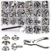 270/150Pieces Stainless Steel Marine Grade Canvas and Upholstery Boat Cover Snap Button Fastener Kit with Setting Tool