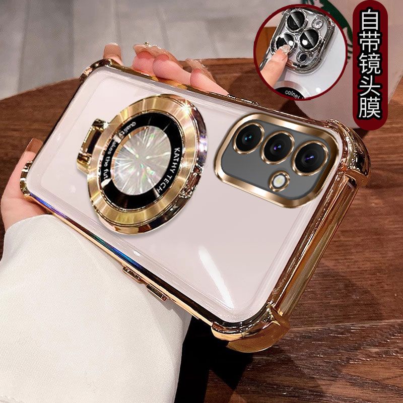 Противоударный чехол с блестящим покрытием и магнитным держателем для Samsung Galaxy A05 A05S A04 A04E A03S A02S A03 A02 A51 A71 A21S A31