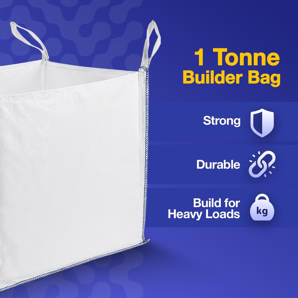 One Ton Bags – Jumbo Bulk Bags, Heavy Duty Tonne Bags for Waste, Rubble & Storage