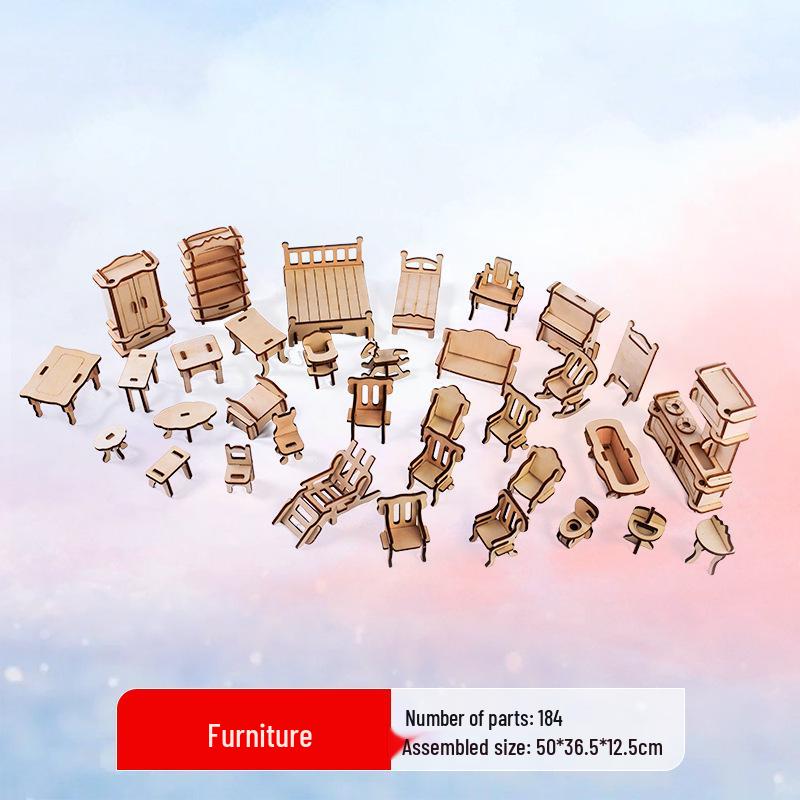 3D Деревянный Пазл Колесо Обозрения - Развивающий DIY Подарок для Детей