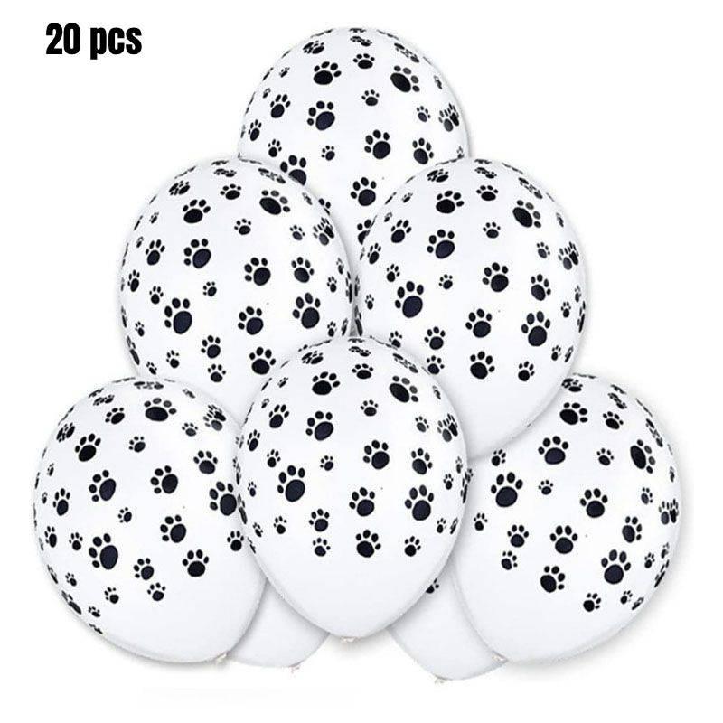 Лапки Щенок Собака Праздничные принадлежности Посуда Тарелки Стаканы Скатерть Баннер на день рождения