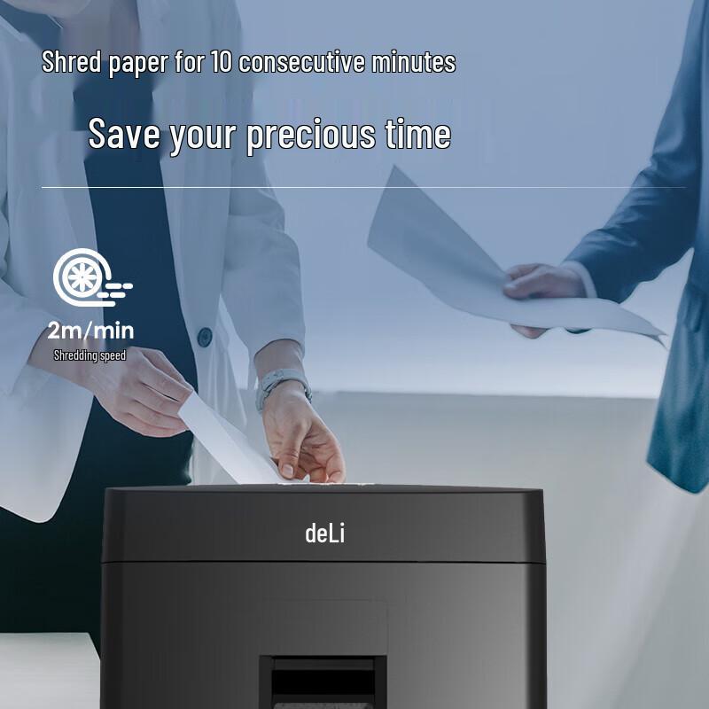Deli 14431 Level 4 High-Security Cross-Cut Shredder CN plug (adapter included)