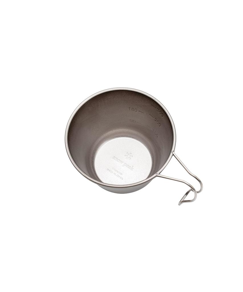 Snow Peak Deep-Style Titanium Siera Cup with Lid E-314R Camping Outdoor Lightweight Measuring BBQ
