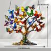 2D акриловая плоская подвеска-бабочка дерево жизни, украшение для подвешивания на окно, украшения для автомобиля, украшение для офиса, кухни, сада, веранды, спальни, двора