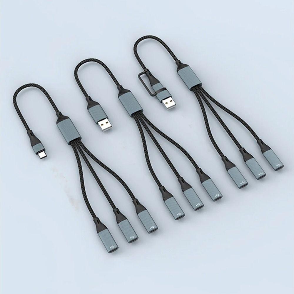 Aluminum Alloy Shell Multiple Splitter Adapter TPE Plastic USB Power Charging Hub Power Charging