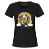 Corgi Riding Dinosaur Funny Rainbow Women's T-Shirt Pet Dog Lover Shirts
