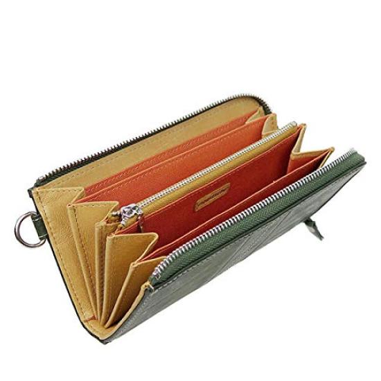 Длинный кошелек HARVEST mustache на молнии из натуральной кожи DBR5406 [Harvest Mustache] (зеленый)