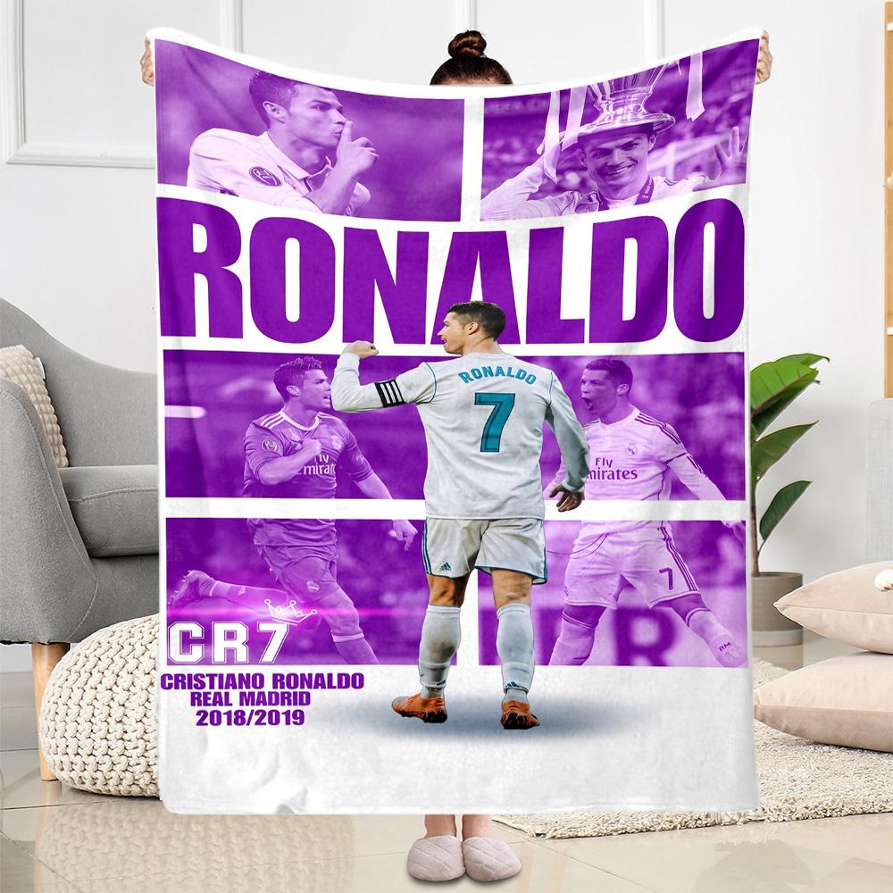 Ronaldo's Legacy Football Blanket Soft & Cozy Great for Bedding Bed Picnics Four Seasons Universal Warmthful Decor