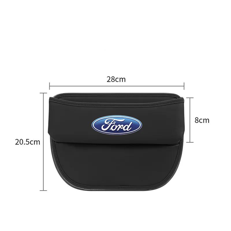 Car Sticker 2026 For Ford Auto Seat Gap Storage Box Leather Car Seat Organizer Holder for Fords 2 3 4 5 MK 2 6 7 Ranger Fiesta K