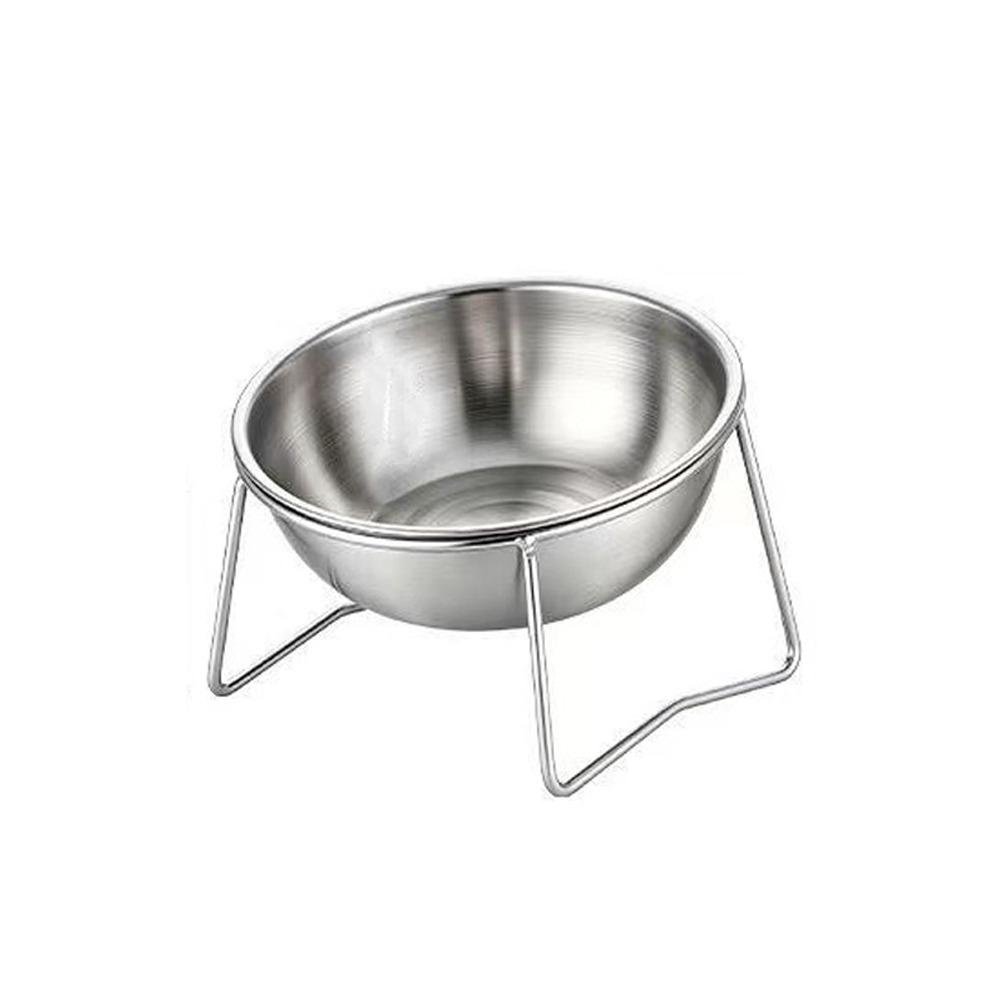 Large Capacity Stainless Steel Cat Bowl Anti-Tipping Double Water Bowls for Kitten