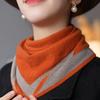 Reversible Solid Scarf Winter Thick Triangle Shawl Double Sided Warm Versatile Knit Scarf Women