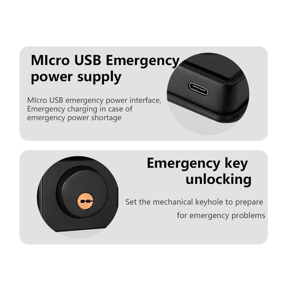 A1 TT Lock/ Tuya WiFi Автоматический Цифровой Электронный Дверной Замок с Отпечатком Пальца и Датчиком Двери Пароль/IC-карта/Приложение/Ключ Умный Дверной Замок