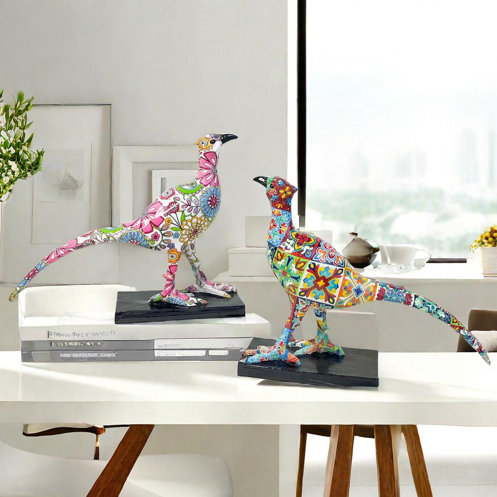 Простые скандинавские длиннохвостые птицы, переносимые водой, смоляные украшения для поделок, дома, гостиной, офиса, выставочного зала, украшения