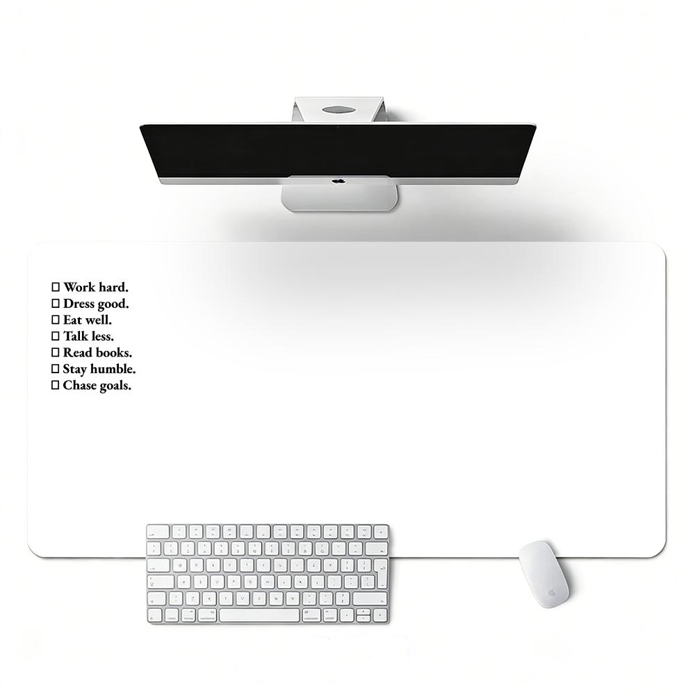 Inspirational Sentence Pattern Extra-large Gaming Mouse Pad, Keyboard and Laptop Non-slip Rubber Desk Mat, Computer Accessories