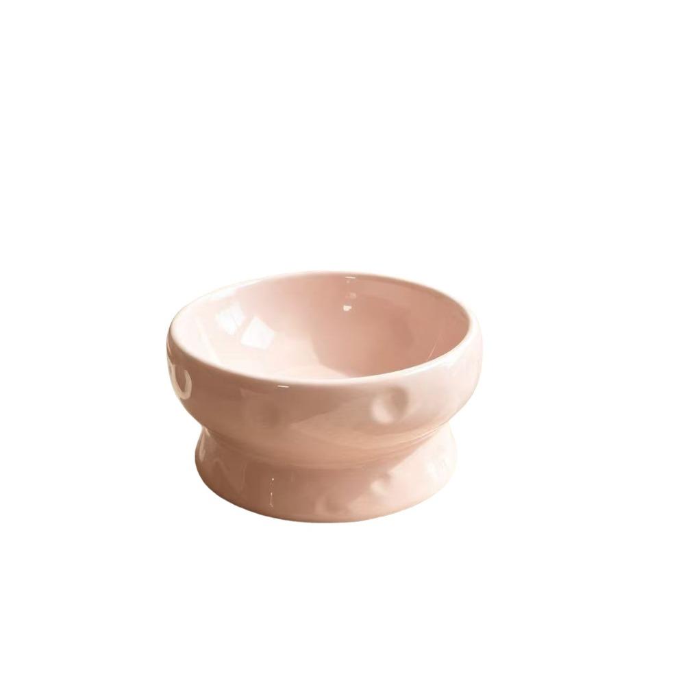 Not Easy To Knock Over Ceramic Cat Feeder Large Diameter High Foot Dog Food Basin Puppies