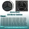 Silver Border 3D Mirror Emblem For Mercedes Benz A W176 B W246 C W205 Class Matte Black OE Style Front Grille Star Emblem Logo  p5