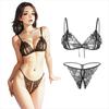 Set Bra and Open Sexy Extreme Cute [insdidi] 2-Piece Panties, Lingerie, T-Back Bra, Lace, Women's, Perforated, Underwear, Breathable,