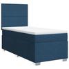 VidaXL Sommier à lattes de lit avec matelas Bleu 90x200 cm Tissu, lit, lit à plate-forme, lit à panneaux, meuble de chambre 3292670