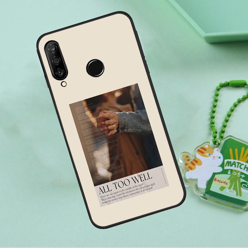 Чехол для Huawei Nova 12i 12s 7i 8i 11i 9 10 SE Y90 Y60 Y70 Y72 Y61 Y91 P30 P40 Lite P60 Pro с текстом песни All Too Well