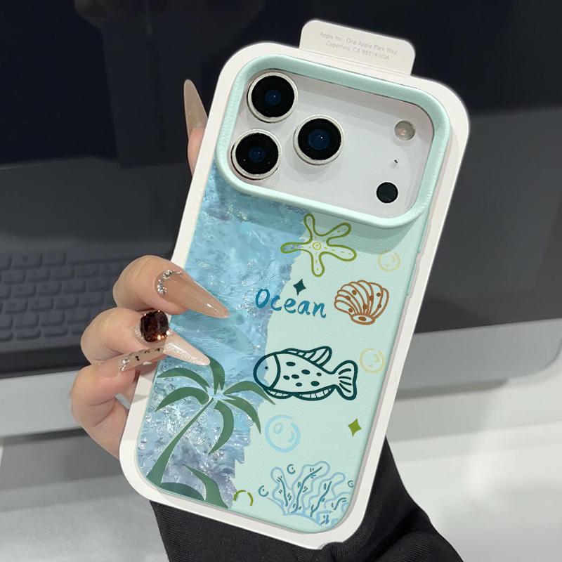 Чехол для телефона "Приключение дельфина в звездном море" для iPhone 17 16 Pro Max, роскошная матовая силиконовая крышка с текстурой кожи для iPhone 15 14 13 Pro Max 11 16e 17e