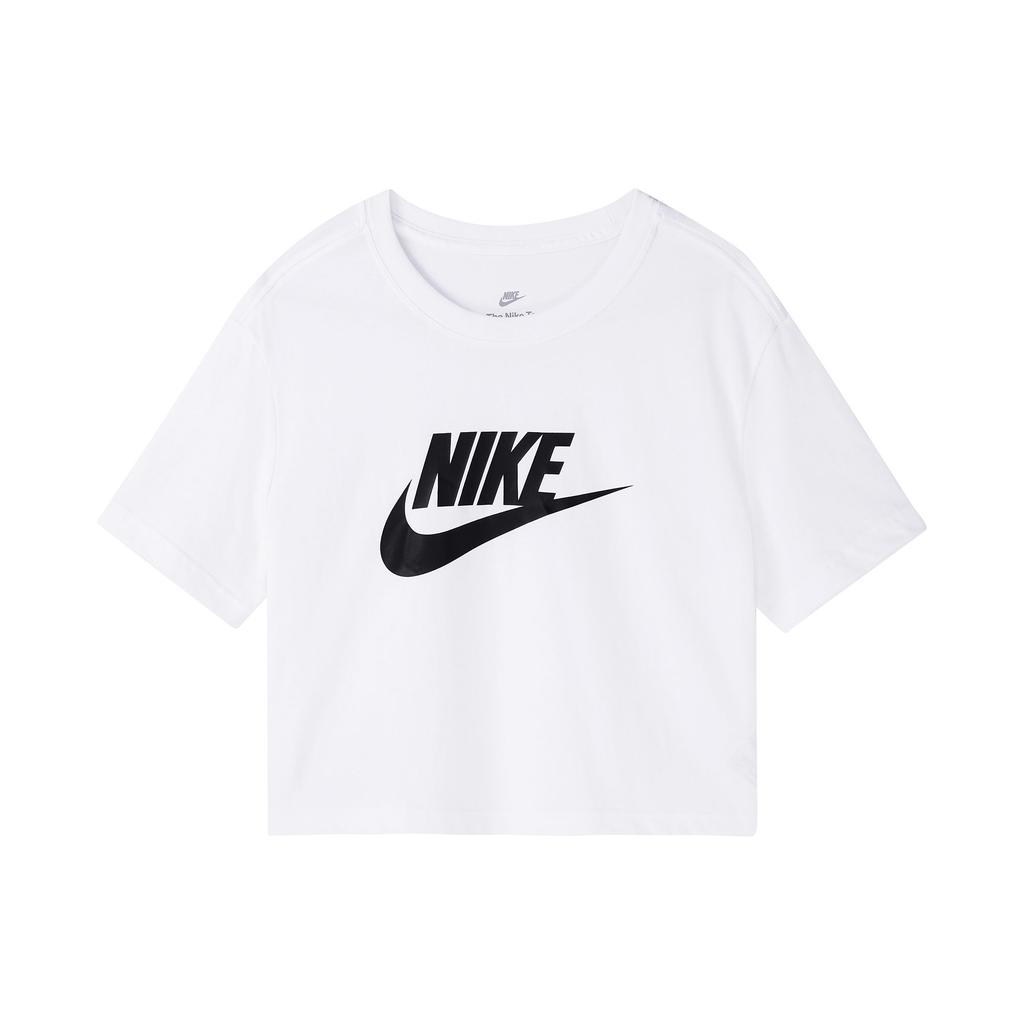 Nike Спортивный укороченный топ женский белый BV6176-100