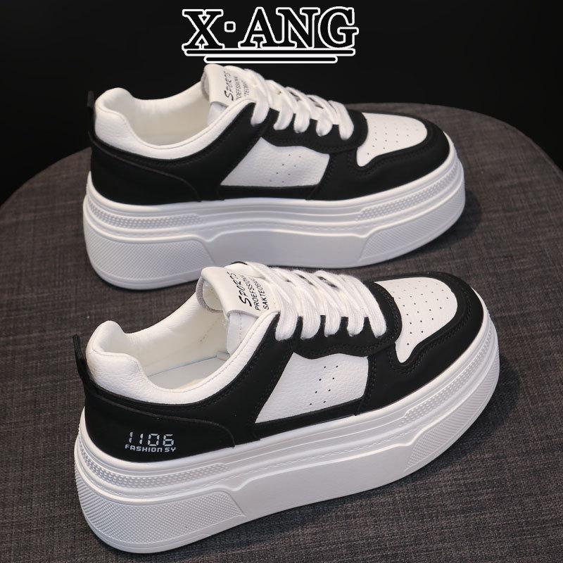 См толстоподошвенные увеличивающие женские туфли кожаные board shoes женские маленькие белые туфли новая осенняя обувь повседневная спортивная обувь