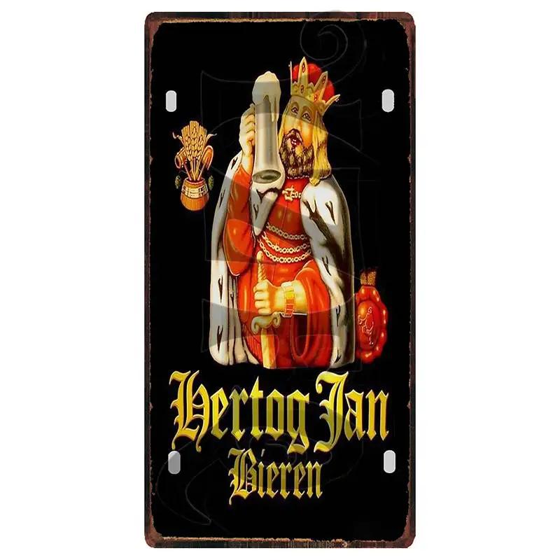 Металлическая табличка Бельгийское пиво 6x12 дюймов Duvel Jupiler Zot Пластина для стены Дома Ресторана Ремесленное Декорирование 30X15CM DC-1636A