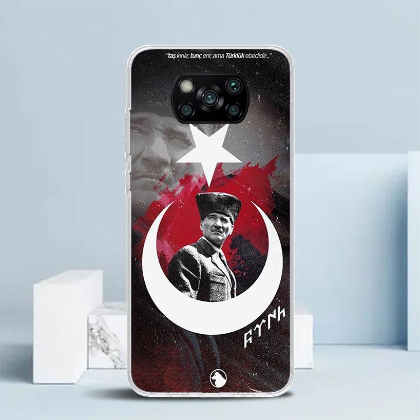 Турция Турецкий флаг Чехол для телефона Для Xiaomi Poco F7 Ultra X5 X6 X7 Pro M7 Redmi 15C 15 13C 13 12C 12 10C 10 10A 9 9C 9A 9T Чехол P