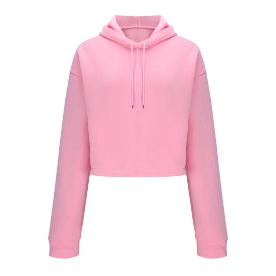 Женское укороченное худи на кулиске, повседневные пуловеры с длинным рукавом, спортивные кроп-топы для тренировок, осенние наряды