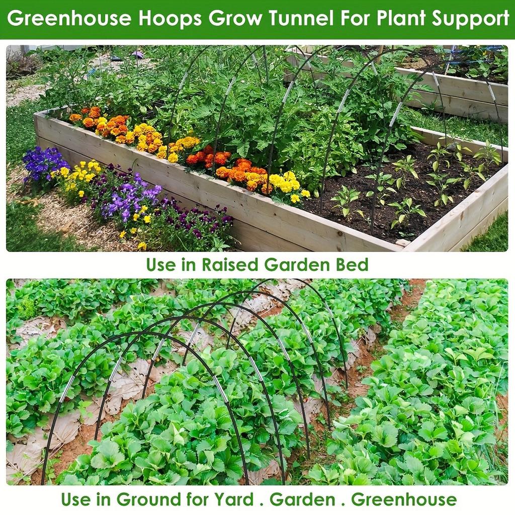 Набор садовых дуг – Дуги из стекловолокна для теплицы, сетки от птиц и укрытий для растений