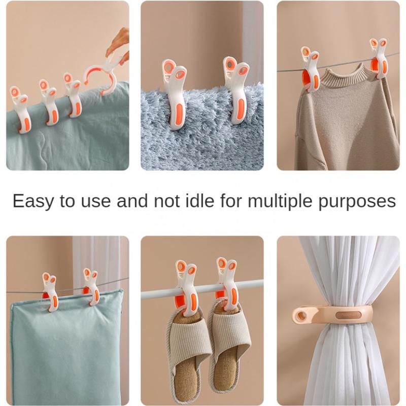 1/3pc Large Beach Towel Clips Plastic Strong Windproof Clothes Pegs Quilt Hanging Clip Reusable Non-slip Fixed Drying Clothespin