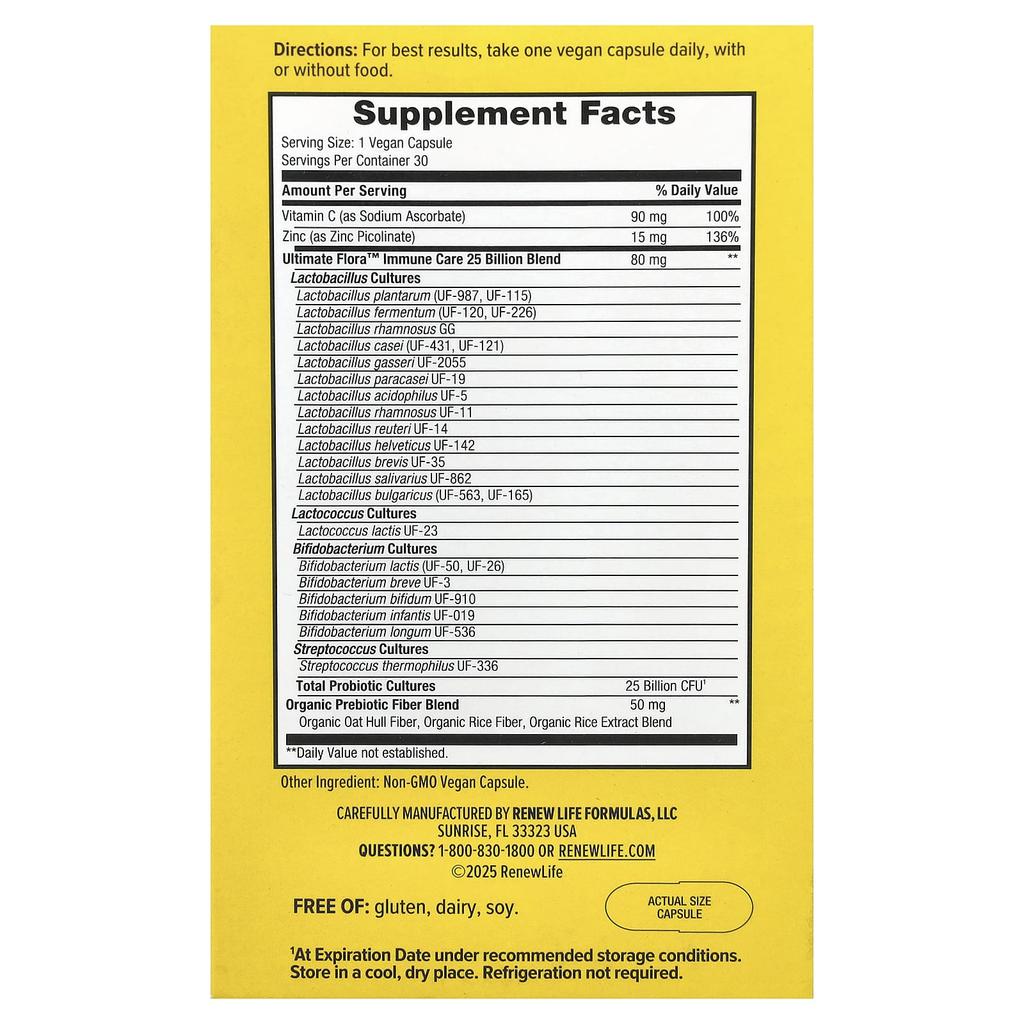 Renew Life Ultima Flora™ Immune Care Probiotic, 30 Veggie Capsules