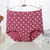 Modal Large Size Panties for Fat Lady Fashion Polka Dot Briefs High Waist Wide Leg Boyshorts Cotton Crotch Underpants