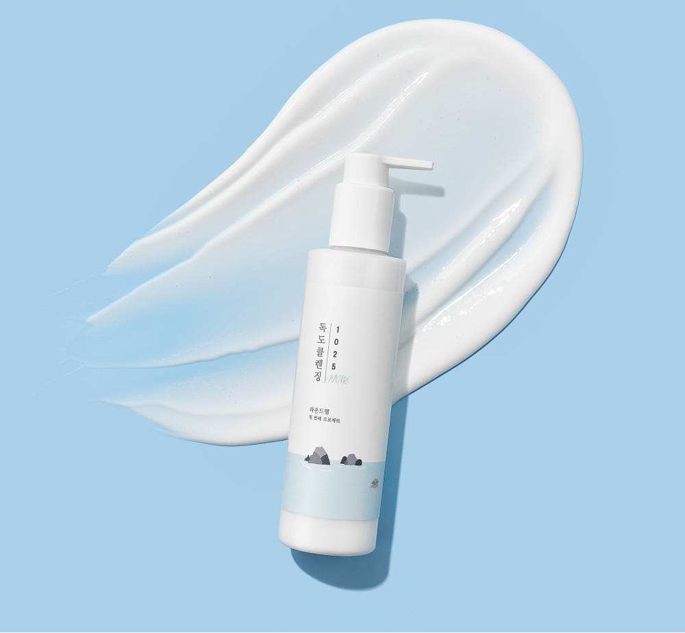 ROUND LAB 1025 Dokdo Cleansing Milk 200ml Gentle Moisturizing Facial Cleanser and Makeup Remover