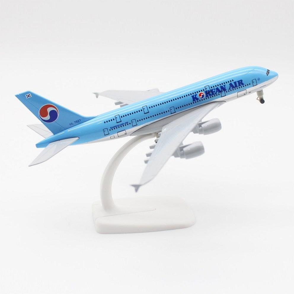 JJC Korean Air A380 Литая модель самолета (1:Масштаб 300, 20 см) - Премиальная витрина для коллекционных самолетов