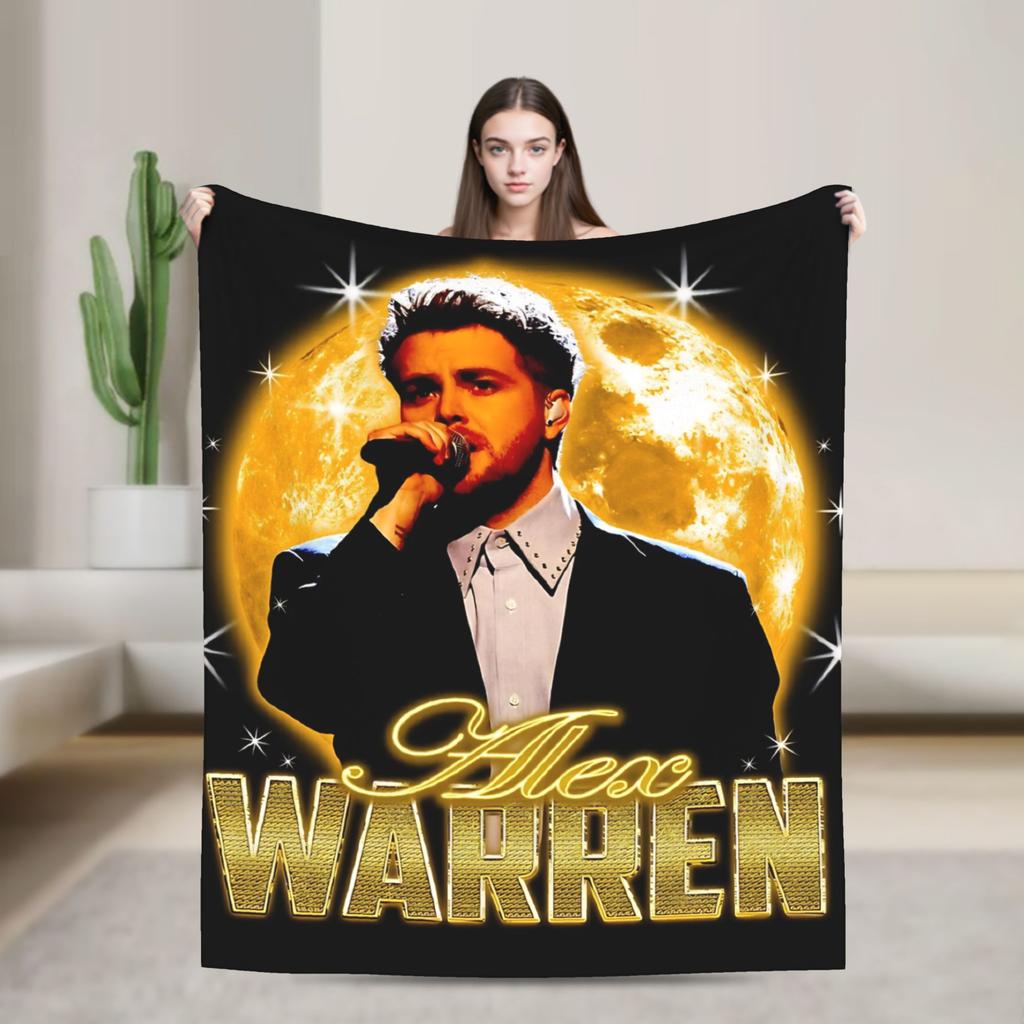 Alex Warren Rapper Blanket Decorative Flannel Bedding Throws For Home Decor Warm Soft Custom DIY Quality Bedspread