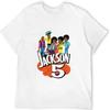 Jackson 5 70-е Мультяшная Ретро Винтажная Рубашка Подарок Мужская Футболка Футболка Белая