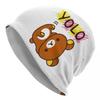Rilakkuma Dino Dragon Bonnet Hats Autumn Winter Street Skullies Beanies Hat Unisex Warm Dualuse Caps