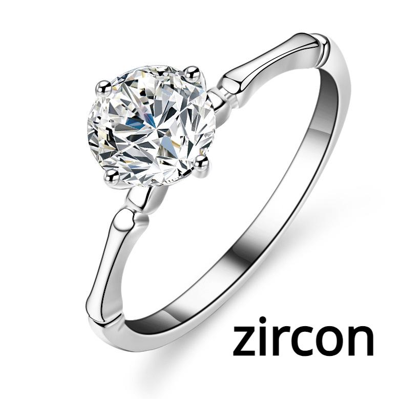 D цвет муассанит бриллиантовое кольцо женское серебряное кольцо бамбуковое кольцо с бриллиантом ins бриллиантовое кольцо обручальное кольцо обручальное кольцо подарок для подруги