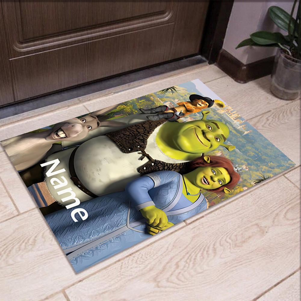 Custom Name Shrek Printed Carpet,Rug for Office Chair Living Room Bedroom Kitchen Room Decor Gifts.