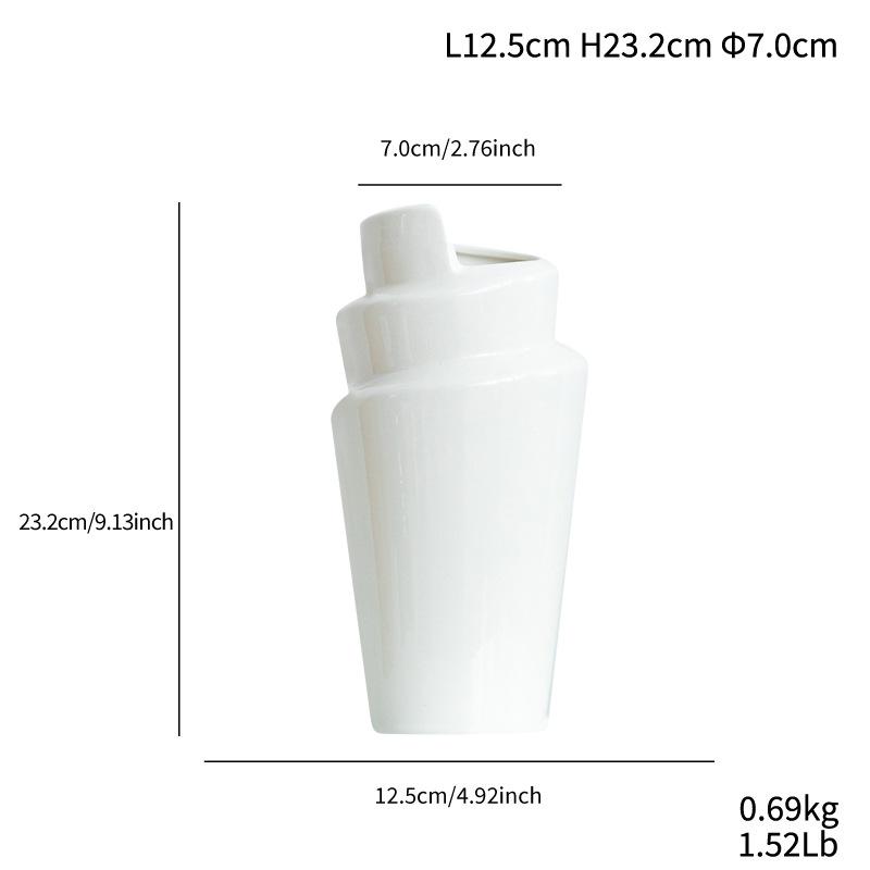 Creative Cone Ceramic Vase High-End Flower Insert Home Desktop Simple Decorative Ornament