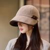 Retro Autumn and Winter Hat Women's Fashion Versatile Duck Tongue Bucket Hat High-end Temperament Basin Hat