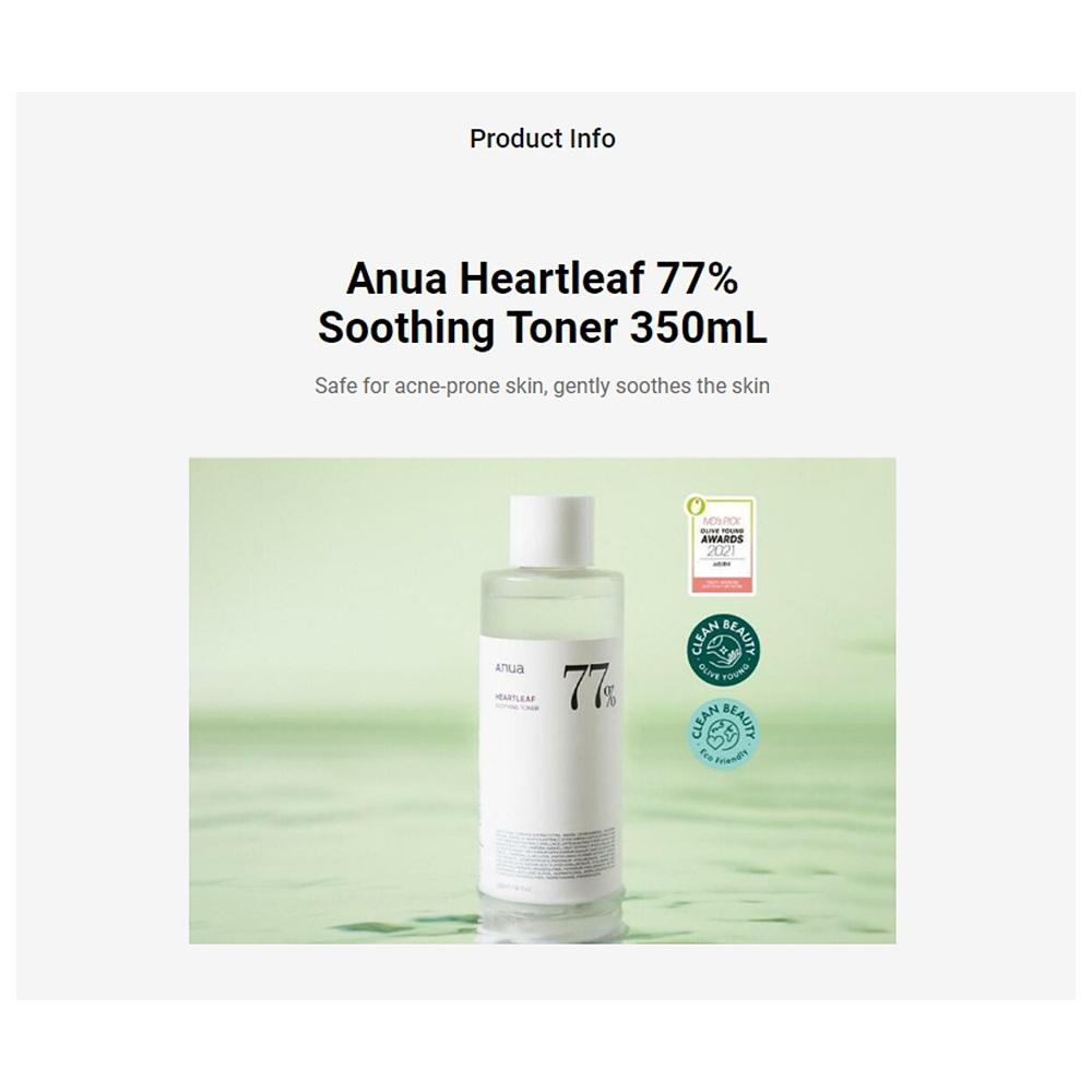 Anua Heartleaf 77% Soothing Toner 350ml