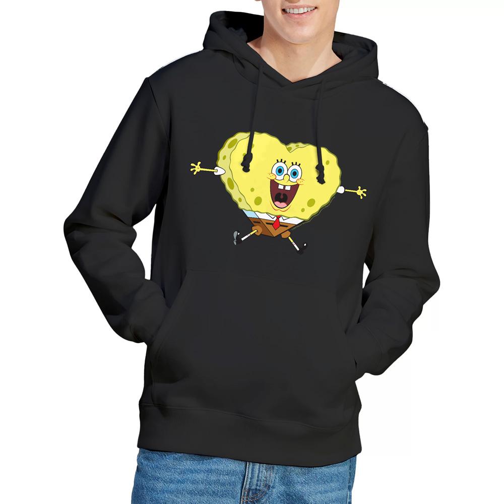 SpongeBob SquarePants Mens Heart-Shaped Sponge Valentine's Day Hoodie