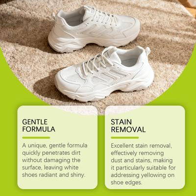 Набор для чистки кроссовок - Несмываемый ежедневный очиститель с пеной для удаления желтых пятен и грязи с белых кроссовок