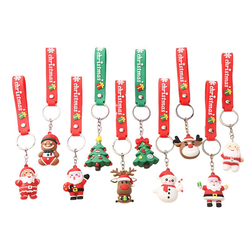 Креативный милый рождественский брелок-подвеска Санта-Клаус Снеговик Лось Рождественская елка Мультфильм Пара Автомобиль Рюкзак Подвеска Украшение