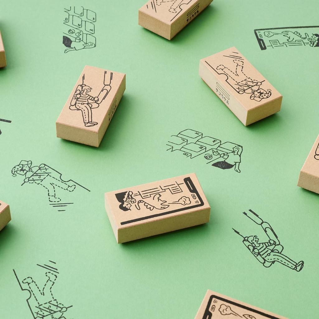 Деревянный резиновый штамп Sanbee для офисной жизни, Штамп, Клавиатура, SKR-OL04