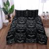 Gothic Bats Black Duvet Cover Set King Queen Double Full Twin Single Size Duvet Cover Pillow Case Bed Linen Set